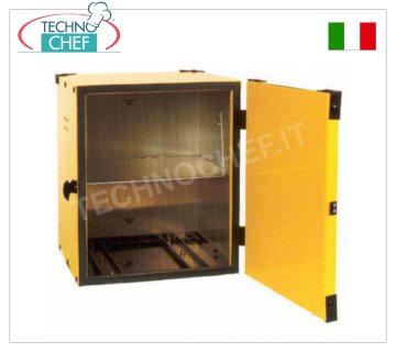 Boîte à pizza, isotherme Boîte à pizza avec étagère pour deux sacs thermiques, capacité 10 boîtes de 33 cm, dim. mm 470x470x520h