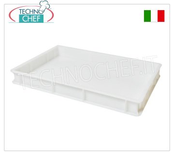 Boîtes / conteneurs pour pains de pâte à pizza, dim 60x40x7h cm Boîte à pizza, empilable, en polyéthylène alimentaire, dim.mm.600x400x70h