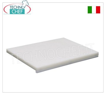 Technochef - Planches à découper en polyéthylène avec butée, épaisseur 25 mm Planche à découper en polyéthylène avec butée
