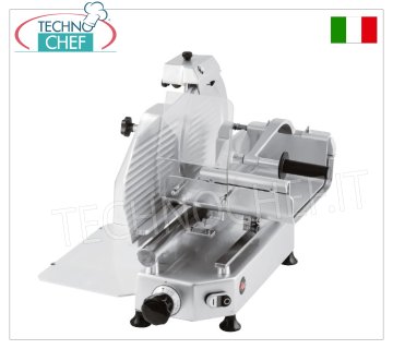 FAC -  AFFETTATRICE VERTICALE per CARNE, lama Ø 350 mm, Professionale Affettatrice verticale con carrello carne, lama diametro 350 mm, in lega d'alluminio, completa di affilatoio lama fisso, V 230/1, Kw 0,300, Peso 43 Kg, dim.mm.650x650x640h