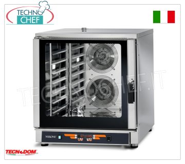 TECNODOM - Forno Convezione-Vapore Elettrico, 7 Teglie GN 1/1 o cm 60x40, dim.mm 840x920x935h