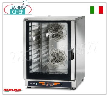 TECNODOM - Forno Convezione-Vapore Elettrico, 10 Teglie GN 1/1 o cm 60x40, dim.mm 840x920x1155h