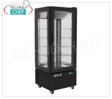 Vetrina refrigerata espositiva, 4 lati espositivi, ventilata, temp.+2°/+8°C, lt.431, Classe C