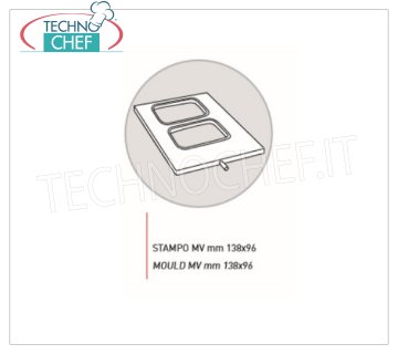 Euromatic - Stampo con 2 Impronte  da mm  138X96 Stampo in alluminio anticorodal per Mod. SEAL300, ad 2 impronte per vaschette da mm 138x96