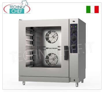 FORNO CONVEZIONE VAPORE DIRETTO A GAS per PASTICCERIA,  8 TEGLIE da mm.600x400, COMANDI ELETTROMECCANICI