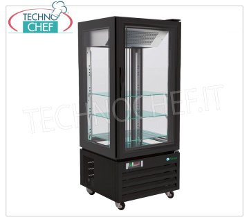 Vetrina refrigerata espositiva, 4 lati espositivi, ventilata, temp.-18°/-22°C, lt.280, Classe D