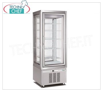 Vetrina Pasticceria 4 lati espositivi, ventilata, temp.-2°/+15°C, 5 ripiani, Classe A, mod.G-VGP420TN