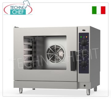 FORNO CONVEZIONE-VAPORE ELETTRICO per  6 TEGLIE GN1/1 (mm 325x530), dim.mm 860x710x740h