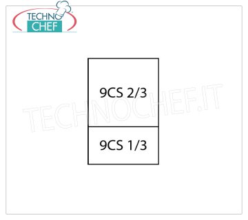 TECHNOCHEF - Set 1 Panier 2/3 + 1 Panier 1/3 pour cuiseur de pâtes, Mod.9CP5 Set 1 Panier 2/3 + 1 Panier 1/3 pour Pasta Cooker Line 900