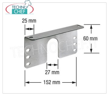 Technochef - Piastre di Fissaggio a soffitto, Cod.ADJANGLE Piastre di fissaggio angolari a soffitto, dim.mm.152x60h