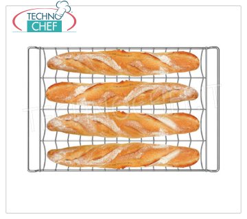 SPIDOCOOK - Plateau chromé 4 canaux ultra léger, Mod.BAGUETTE.GRID Plateau chromé 4 canaux ultra léger, dim.460x330mm.