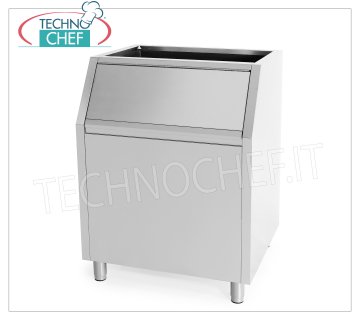 Conteneurs/dépôts pour machines à glace ; capacité 240Kg Stockage de glace en polyéthylène hautement isolé, capacité 240 Kg, utilisable avec : producteurs de granulés mod. G 250/500, producteurs en cubes Mod.C 80/180, VM 350/500/900 et producteurs en flocons Mod.MUSTER 350, dimensions mm 870x790x1000h.