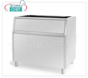 Contenitori/Depositi per macchine ghiaccio, capacità 350 Kg. Deposito ghiaccio altamente isolato, esterno inox, capacità 350 Kg, utilizzabile con produttori: Mod.G 160/280/510, Mod.C150/300/300Split, Mod.VM 500/900/1700 e  Mod.MUSTER 250/350/600/350Split, dim.mm.1250x790x1000h