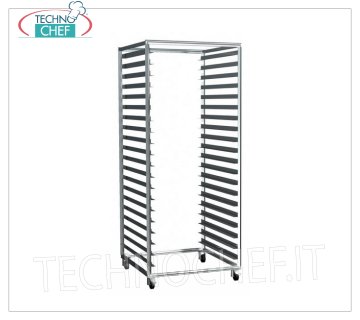 Chariot inox pour 38 plateaux 600x400 ou 19 plateaux 600x800 Chariot inox pour 38 plateaux 600x400 ou 19 plateaux 600x800, dim.mm.656x830x1650h