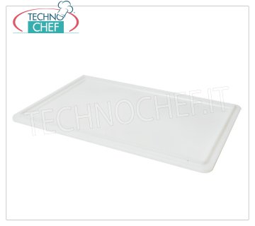 Couvercle pour boîte à pain à pizza 60x40 cm, coloris blanc Couvercle pour boîtes de pâte à pain à pizza en polyéthylène alimentaire, coloris blanc, poids 0,90 kg, dim.600x400mm