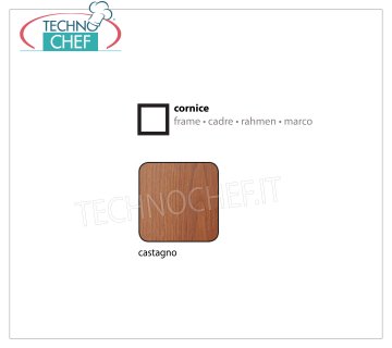 Cadre en teck Roble Cadre avec support en verre, couleur teck laminé roble, dimensions 600x600x7h mm