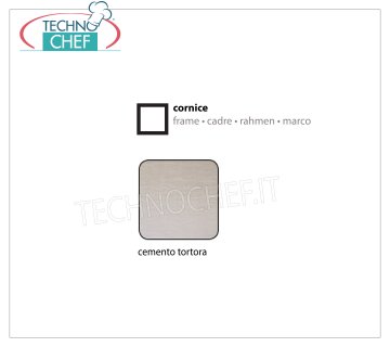 Cadre en ciment gris tourterelle Cadre avec support en verre, en stratifié couleur ciment gris tourterelle, dimensions 780x780x7h mm