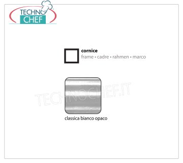 Cadre blanc mat classique CRAL9010 Cadre avec support en verre, couleur `` blanc mat classique '', dimensions 600x600x7h mm