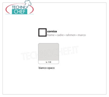 Cadre blanc mat Cadre avec support en verre, en stratifié blanc mat, dimensions 600x600x7h mm