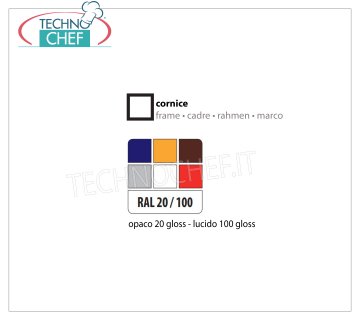 Cadre peint aux couleurs RAL Cadre avec support en verre, peint en couleurs brillantes mates RAL 20, dimensions 600x600x7h mm