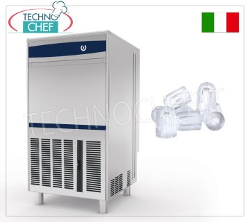 FABBRICATORE di GHIACCIO a CUBETTI CAVI, resa 50 Kg/24 h, Deposito 21 Kg