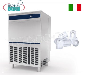 FABBRICATORE di GHIACCIO a CUBETTI CAVI, resa 60 Kg/24 h, Deposito 28 Kg