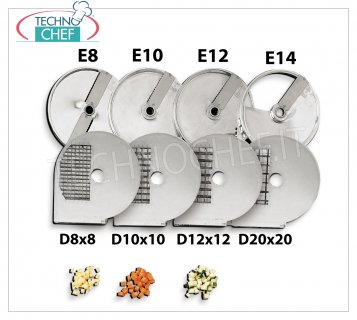 FAMA - Coupe-légumes D8x8 pour couper en dés, Mod.FTV183 Disque D8x8 pour la coupe de cubes de 8x8 mm, à utiliser en combinaison avec le disque E.