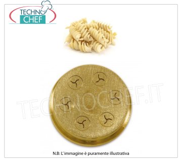 Technochef - Trafila Fusilli 8,4 mm Trafila in bronzo per Fusilli 8,4 mm