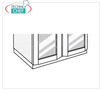 Recouvrement des pieds inox sur 3 côtés Couvre-pieds en acier inoxydable sur 3 côtés pour mod.1500 ALL VIANDE INOX/GLASS/VIP