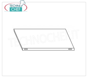 TECHNOCHEF - Tablette lisse Inox 304 pour tablettes, cm 100x60, Mod.6910060 Tablette lisse pour rayonnage en acier inoxydable AISI 304 avec fixation à crochets ou à boulons, finition brillante, bords arrondis, épaisseur 8/10, fourni avec renforcement en oméga, capacité Kg 125, dimensions 100x60 cm