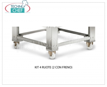 Kit 4 roues Kit 4 roues dont 2 avec frein (h 16 cm)