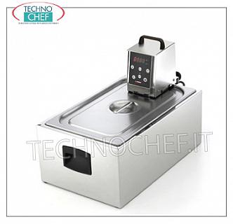 Bacinella Gastro-Norm 2/1 in acciaio inox Vasca Gastro-Norm 2/1 in acciaio inox  con coperchio dotato di pratiche maniglie per il trasporto, capacità 57,5 litri, Peso 13 Kg, dim. mm. 650x530x230h