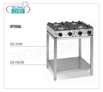 Technochef - Piano Inox, mod.PISU700F Plateau en acier inoxydable pour support Cod.SU700F