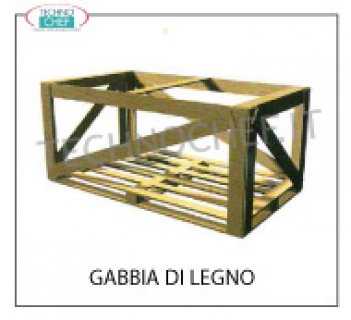 Gabbia di legno Gabbia di legno, dimensioni mm 2100x1000x1100h, per mod. SALINA 80 lungo mm 2000, prezzo netto per pedana + gabbia perimetrale