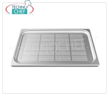 SPIDOCOOK - Teglia GN 1/1 Inox Forata, h 20 mm, Mod.TG810 Plaque à pâtisserie Gastro-Norm 1/1 (mm 530x325) en acier inoxydable perforé, h 20 mm.