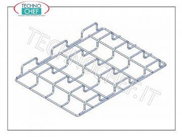 fours à convection à vapeur grille en acier inoxydable AISI 304 5 canaux dim.mm.600x400