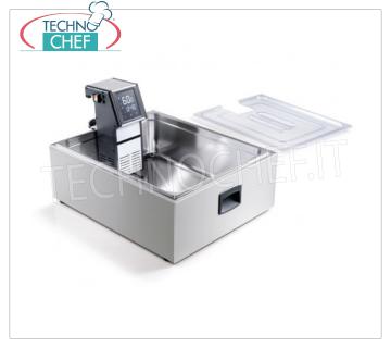 VASCA INOX GN 2/1 Vasca in acciaio inox Gastro-Norm 2/1 con coperchio, capacità 57,5, Peso 16 Kg, dim.mm.650x530x230h