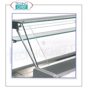 Fermeture côté opérateur avec portes coulissantes en plexiglas Fermeture côté opérateur avec portes coulissantes en plexiglas pour vitrine COLORADO longueur 220